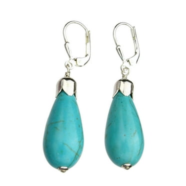 Details about  / Faceted Pale Green Amazonite Gemstone /& Sterling Silver Drop Earrings Gift Box